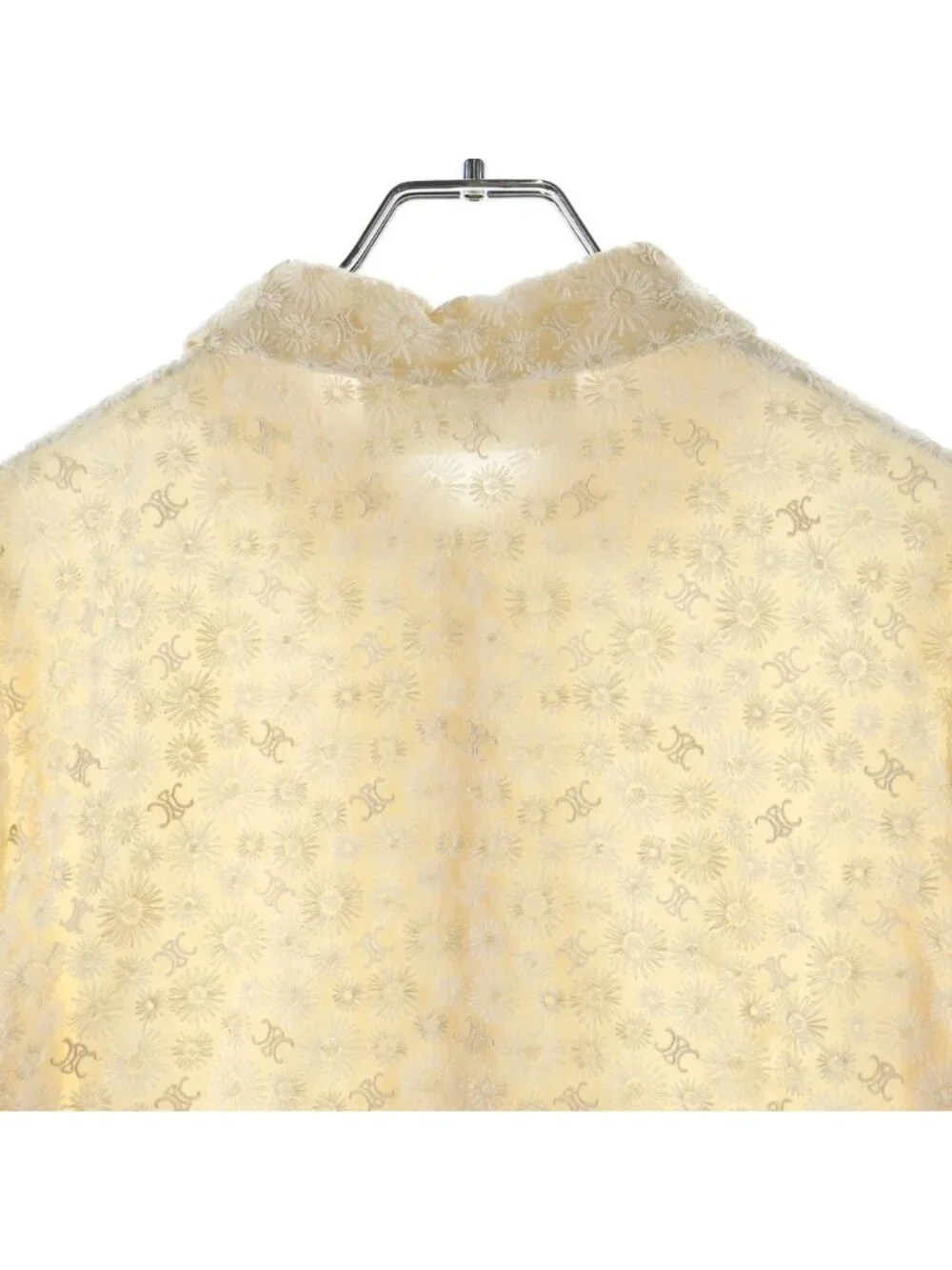 Celine Embroidered Babydoll Mini Dress in Tulle Triomphe Polyester Floral Baby